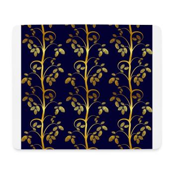 Pattern tendril gold look blue - Mouse Pad (horizontal) - white - Front