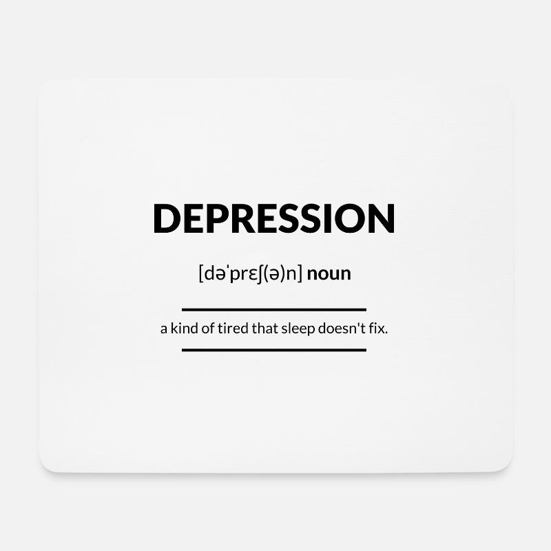 Depression 2k20 Edition - Mousepad (Querformat) - Weiß