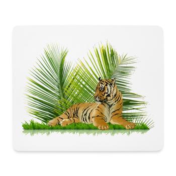 tigre - Tapis de souris (format paysage) - blanc - Devant