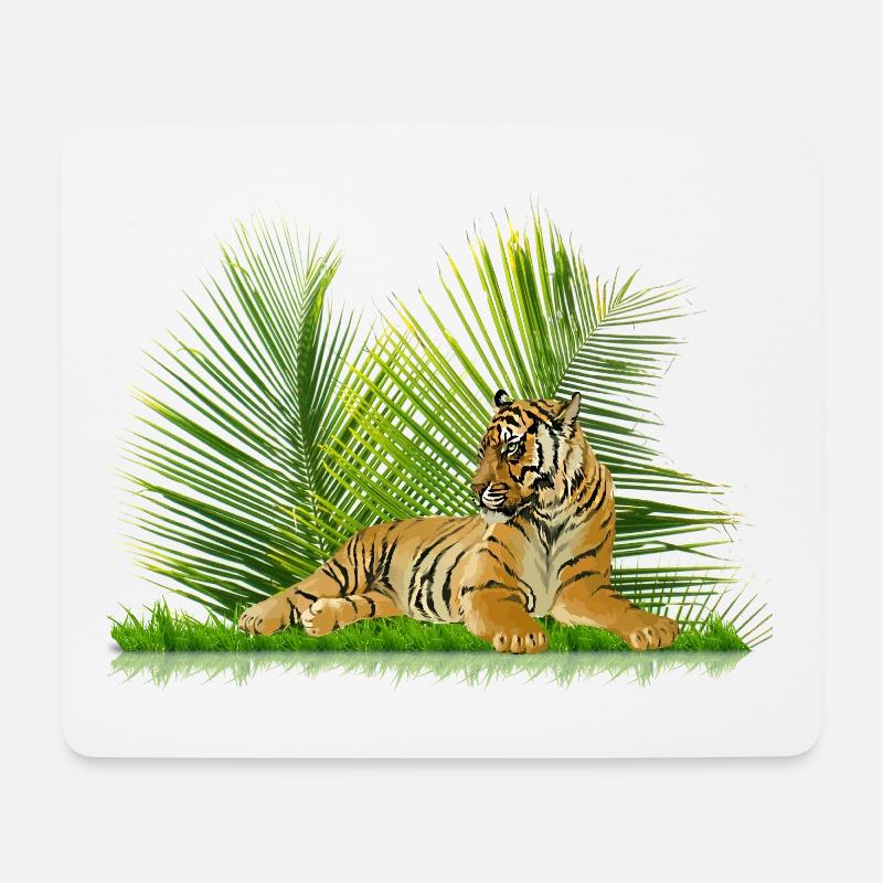 Tiger - Mousepad (Querformat) - Weiß