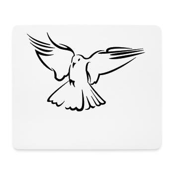 Colombe de paix - Tapis de souris (format paysage) - blanc - Devant