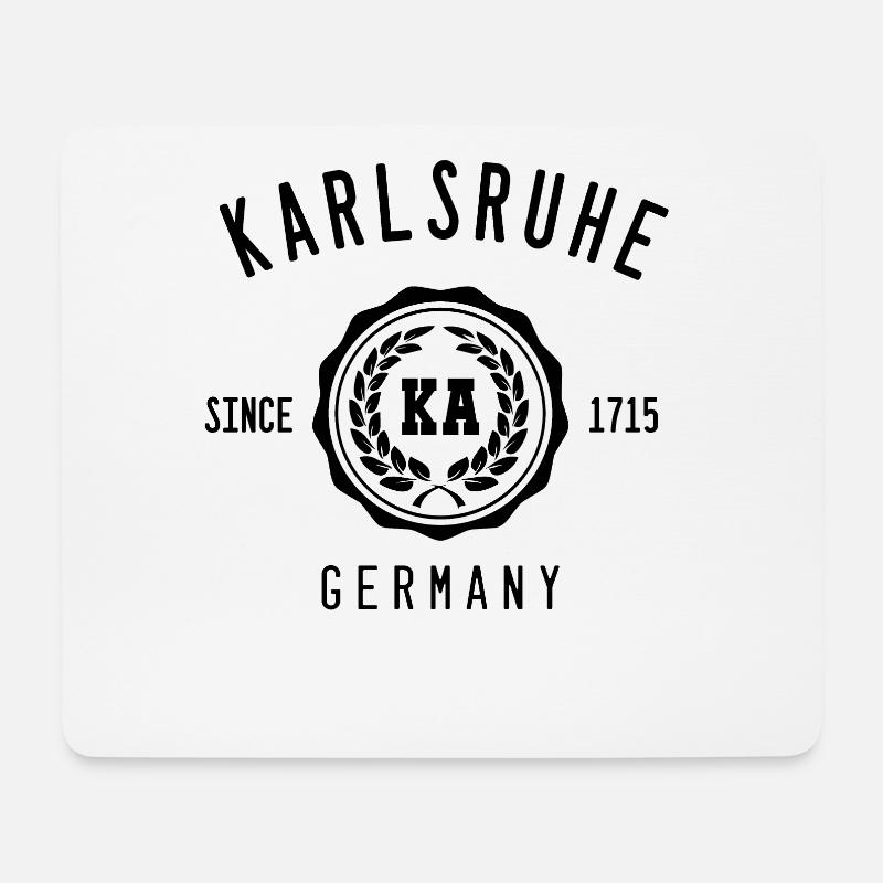 Karlsruhe Baden Collegestyle - Mousepad (Querformat) - Weiß