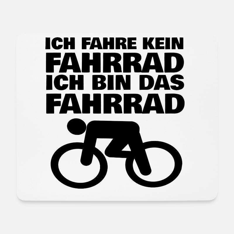 LUSTIGE FAHRRAD SPRÜCHE - Mousepad (Querformat) - Weiß