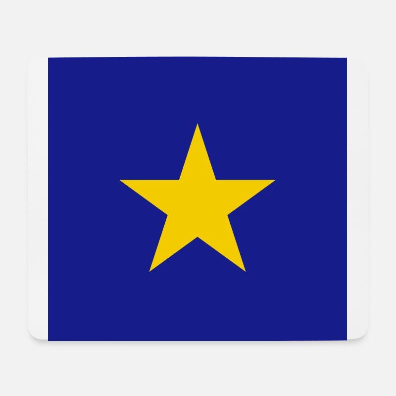 Europäische Flagge - Mousepad (Querformat) - Weiß