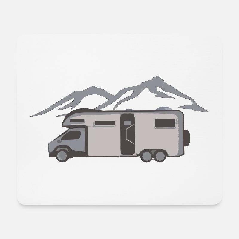 Camping Kastenwagen Camper - Mousepad (Querformat) - Weiß