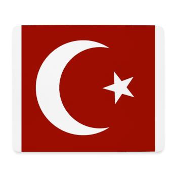 TURKISH FLAG - Mouse Pad (horizontal) - white - Front