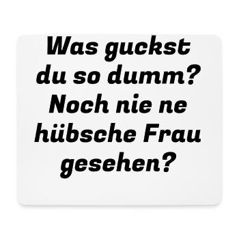 was guckst du so dumm? - Mousepad (Querformat) - Weiß - Vorne