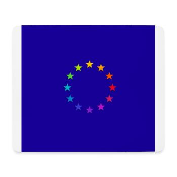 Europe, Colorful, EU Symbol, Flag, Rainbow - Mouse Pad (horizontal) - white - Front