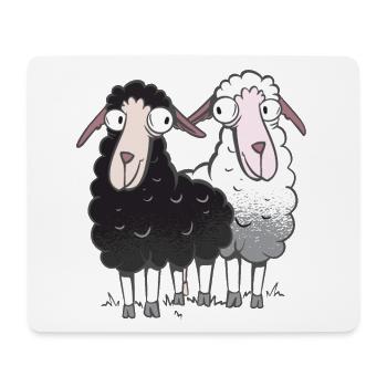 Schafe lustig Geschenk - Mousepad (Querformat) - Weiß - Vorne