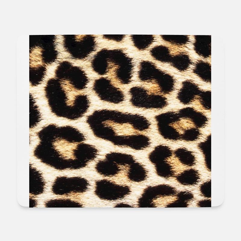 Leo Print Love - Mousepad (Querformat) - Weiß