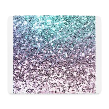 Pastellblau Rosa Glitzern Funkelnd ziemlich schick - Mousepad (Querformat) - Weiß - Vorne