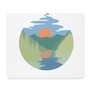 Wald - Mousepad (Querformat) - Weiß - Vorne