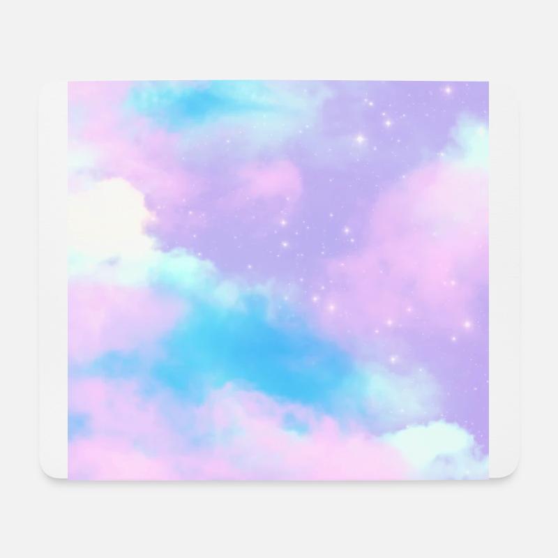 Décoratif Fantasy Sky Clouds Dreamy Stardust - Tapis de souris (format paysage) - blanc