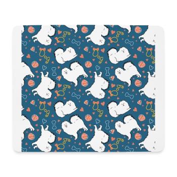 Lustiger Samojede Hund - Mousepad (Querformat) - Weiß - Vorne