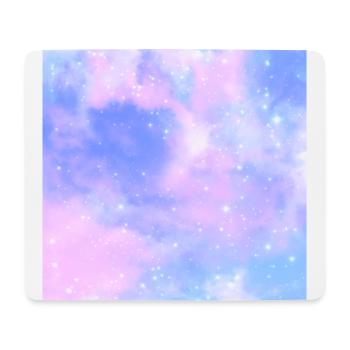 Decorative Magical Sky Pink Clouds Dreamy Stardust - Mouse Pad (horizontal) - white - Front