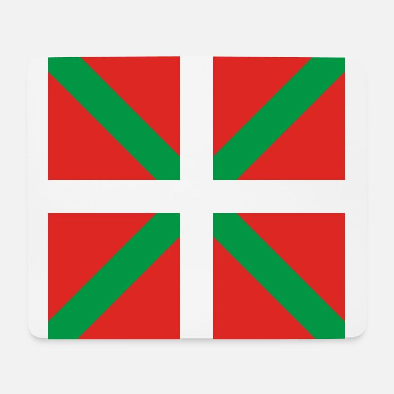 BASQUE FLAG - Mousepad (Querformat) - Weiß