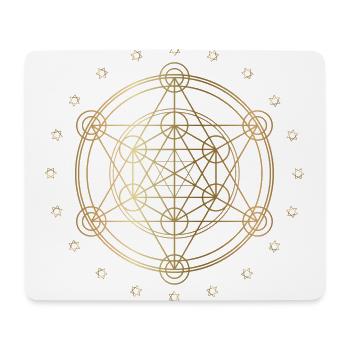Merkaba gold - Mousepad (Querformat) - Weiß - Vorne