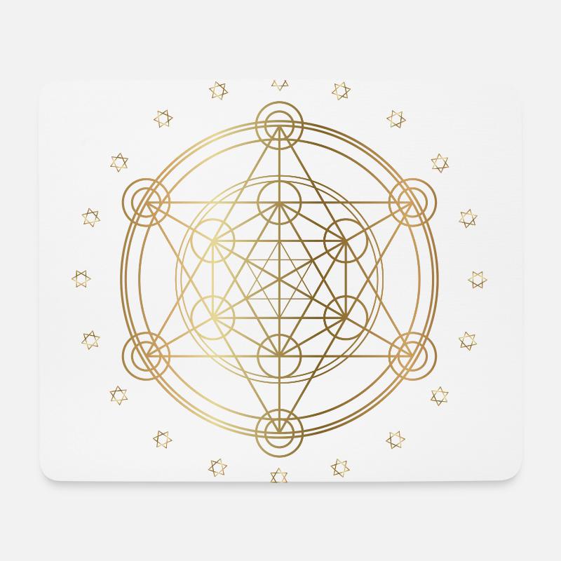 Merkaba gold - Mousepad (Querformat) - Weiß