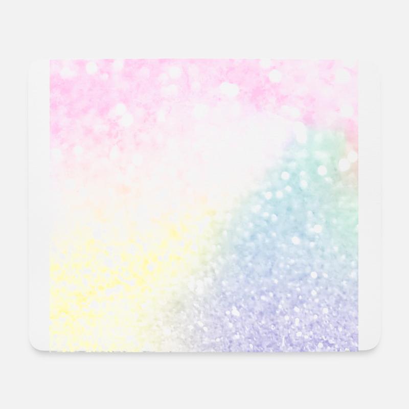 Ziemlich schicke Pastellfarben Glitter Bokeh dekorativ - Mousepad (Querformat) - Weiß
