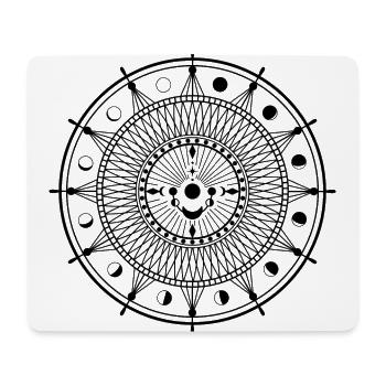 Mond Phasen Geometrie schwarz - Mousepad (Querformat) - Weiß - Vorne