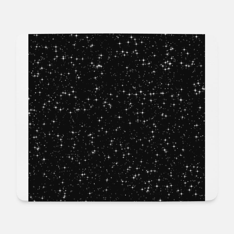 Glitzer Sternenstaub Muster Schwarze Galaxie - Mousepad (Querformat) - Weiß