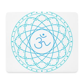 Heilige Geometrie mit Om Symbol - Mousepad (Querformat) - Weiß - Vorne