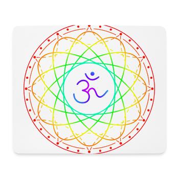 Sacred geometry with Om symbol - Mouse Pad (horizontal) - white - Front