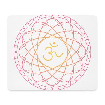 Sacred geometry with Om symbol - Mouse Pad (horizontal) - white - Front