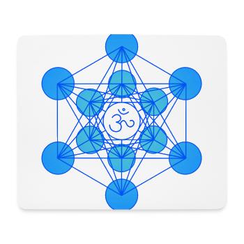 Sacred Geometry Merkaba Om Blue - Mouse Pad (horizontal) - white - Front