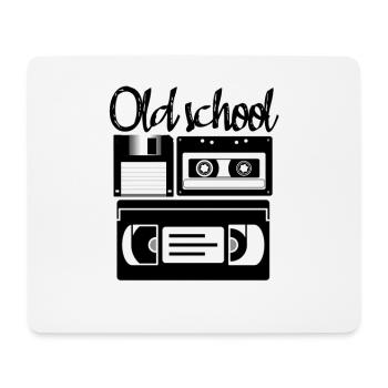 Old School Vintage Disketten-Audio-Videokassette - Mousepad (Querformat) - Weiß - Vorne