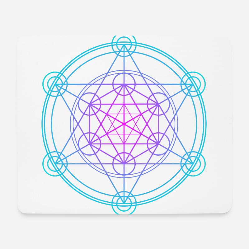Merkaba Heilige Geometrie - Mousepad (Querformat) - Weiß