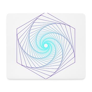 Heilige Geometrie Spiralle - Mousepad (Querformat) - Weiß - Vorne