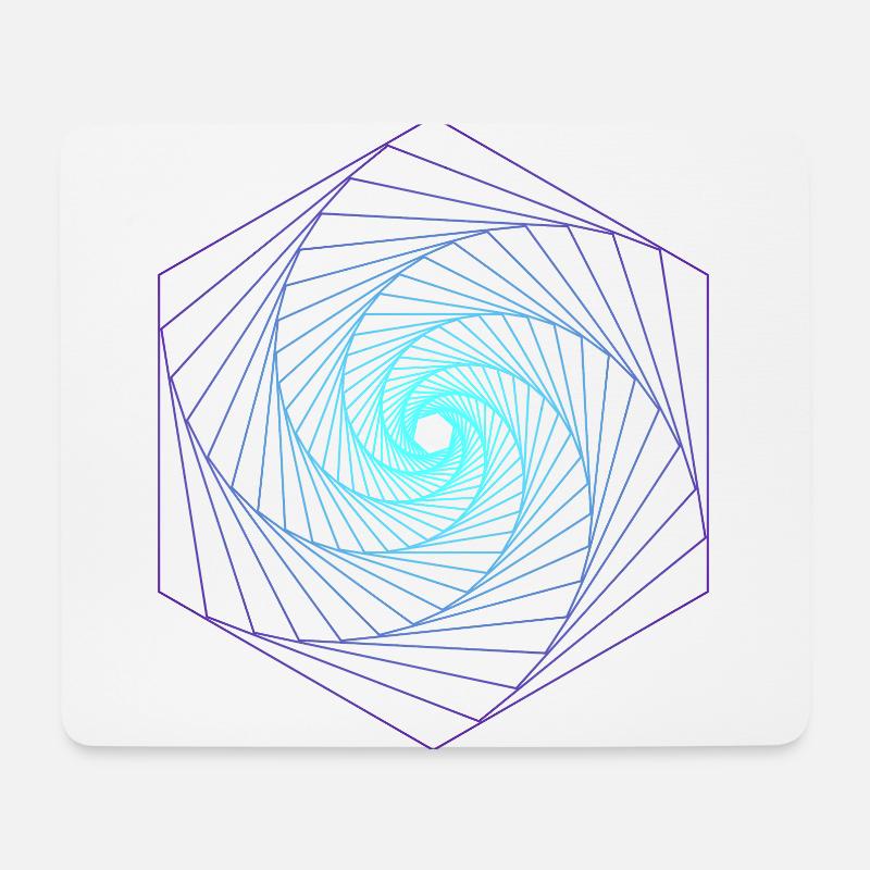 Sacred Geometry Spiralle - Mouse Pad (horizontal) - white