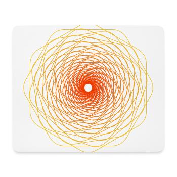 Géométrie sacrée Spiralle Soleil - Tapis de souris (format paysage) - blanc - Devant