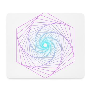 Heilige Geometrie Spiralle - Mousepad (Querformat) - Weiß - Vorne