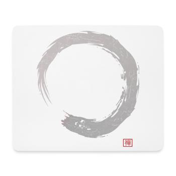 Calligraphy Enso Circle | Zen Buddhism - Mouse Pad (horizontal) - white - Front