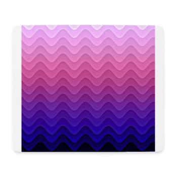 Pattern - Pink blue wave - Mouse Pad (horizontal) - white - Front