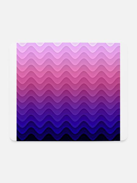 Muster - Rosa blaue Welle - Mousepad (Querformat) - Weiß