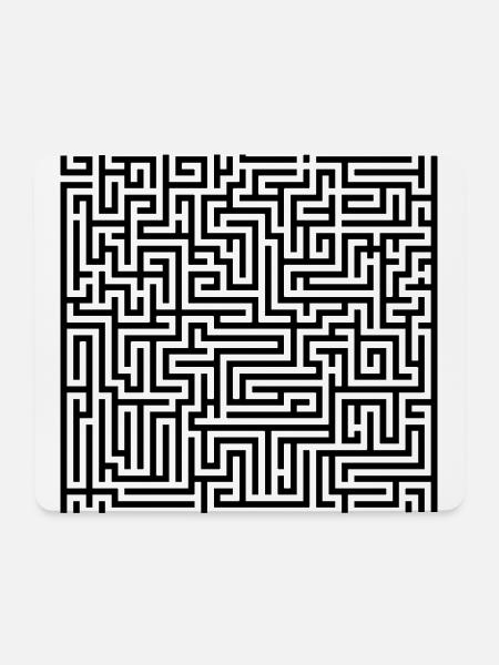 Labyrinth - Mousepad (Querformat) - Weiß
