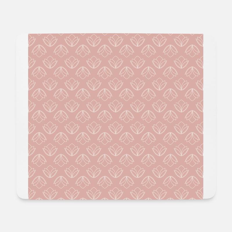 fleur de lotus - Tapis de souris (format paysage) - blanc