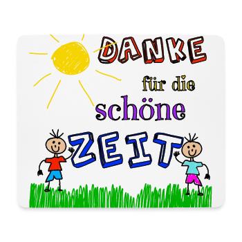 Danke für die schöne Zeit - Mousepad (Querformat) - Weiß - Vorne
