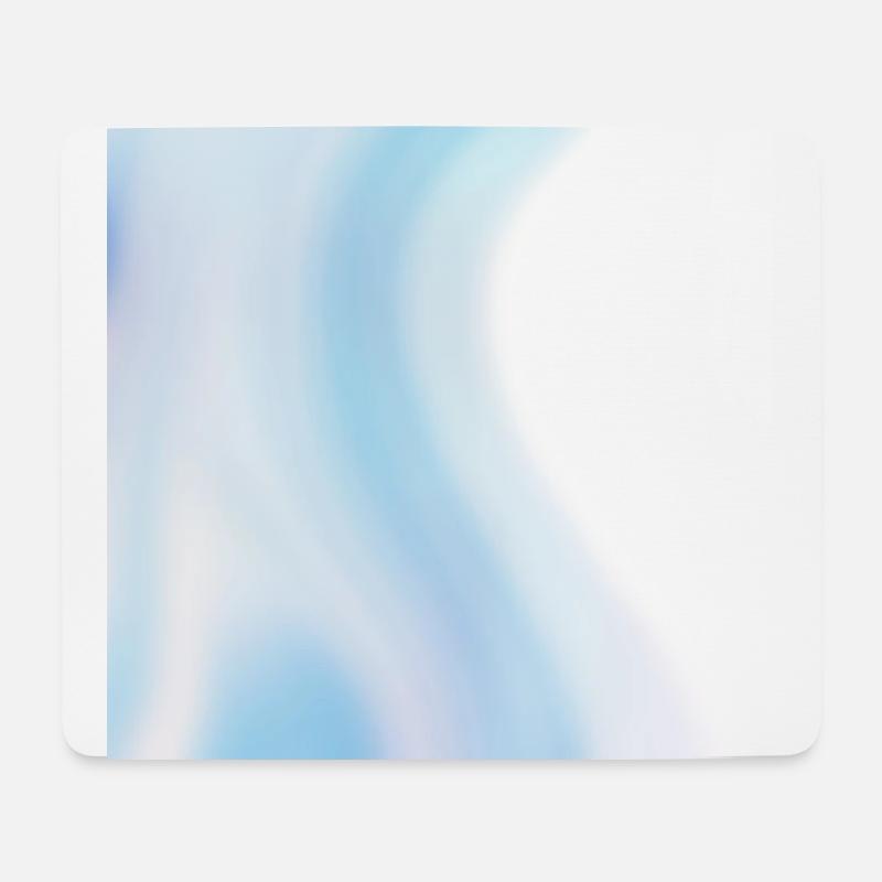 Holographic Blue Iridescent Modern Background - Mouse Pad (horizontal) - white