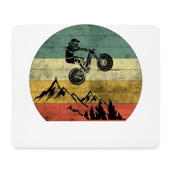 BMX Downhill MTB Mountainbike Fahrrad Rennrad - Mousepad (Querformat) - Weiß - Vorne