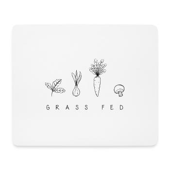 Vegan, nourri à l'herbe, veggie, cuisine vegan, légumes - Tapis de souris (format paysage) - blanc - Devant