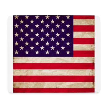 Drapeau USA drapeau États-Unis d'Amérique - Tapis de souris (format paysage) - blanc - Devant