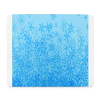 Flocon de neige hiver noël neige - Tapis de souris (format paysage) - blanc - Devant