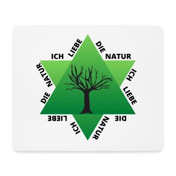 ICH LIEBE DIE NATUR - Für Naturliebhaber - Mousepad (Querformat) - Weiß - Vorne