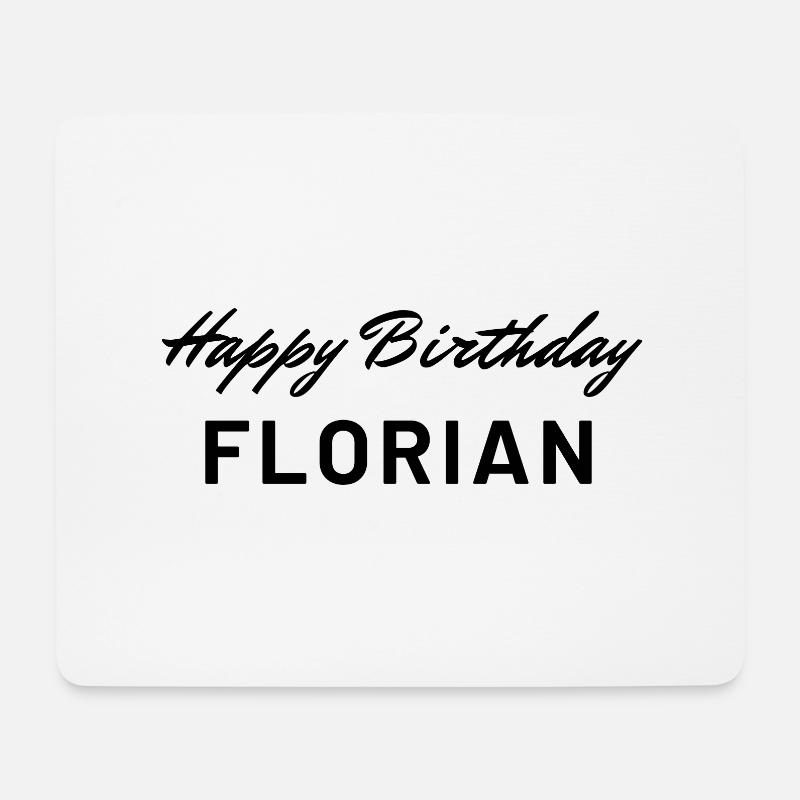 Alles Gute zum Geburtstag Florian Alles Gute zum Geburtstag - Mousepad (Querformat) - Weiß