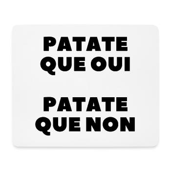 Patate que oui - Patate que non - Tapis de souris (format paysage) - blanc - Devant