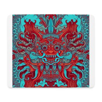 neon bali small - Mouse Pad (horizontal) - white - Front